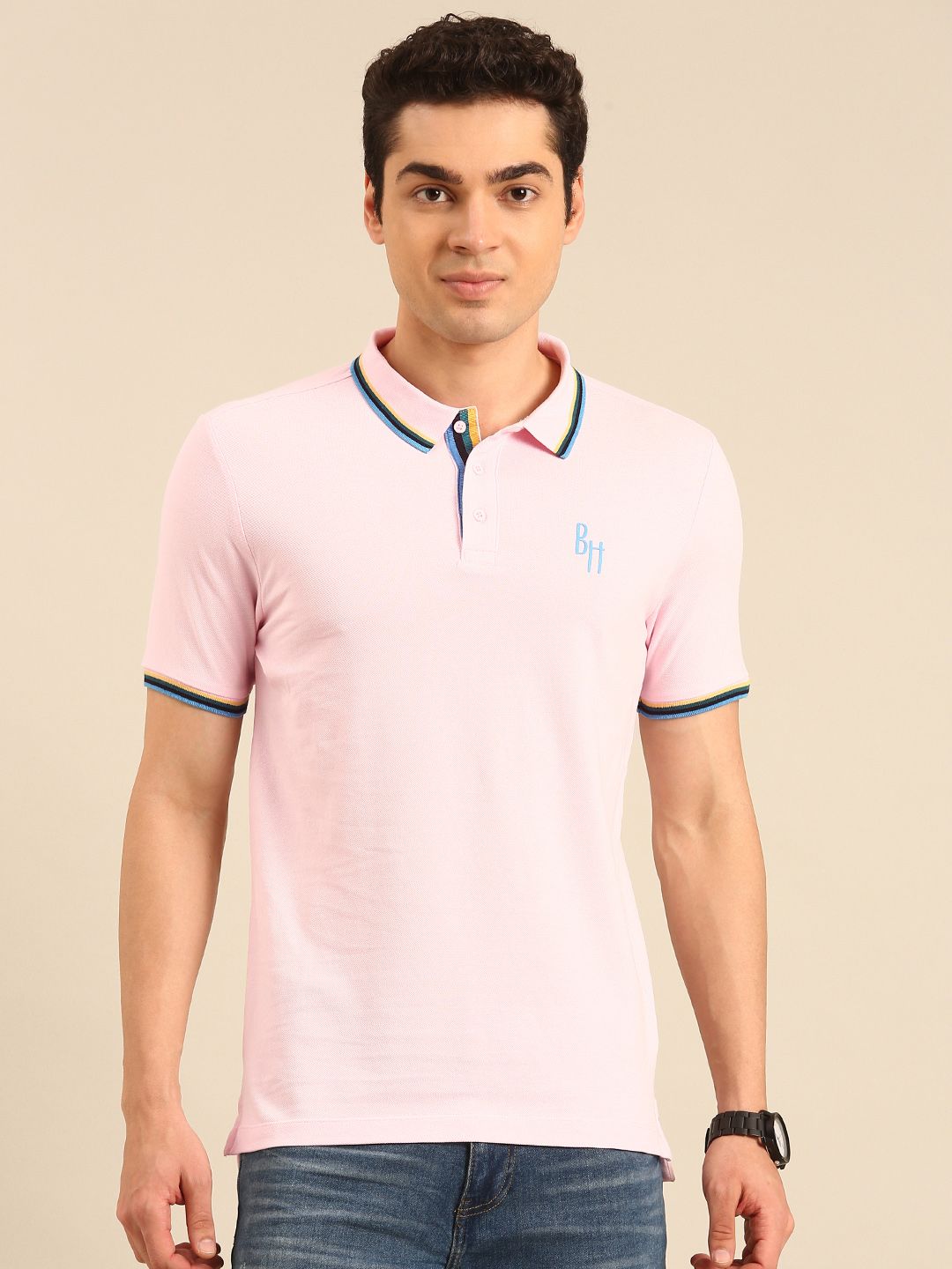 Being Human Polo Collar Pure Cotton T-shirt