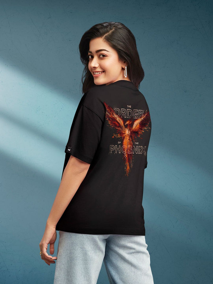 Bewakoof X Harry Potter Typography Printed Pure Cotton Oversized T-shirt