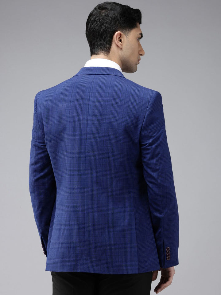 Park Avenue Checked Super Slim Fit Single-Breasted Formal Blazers