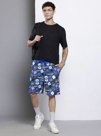 The Indian Garage Co Men Superman Printed Loose Fit Shorts