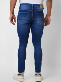 SPYKAR Men Slim Fit Low-Rise Heavy Fade Clean Look Stretchable Jeans