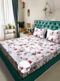 Myntra Elegant Homes White 300 TC Dilengkapi Cadar King Dengan 2 Sarung Bantal-250X225 sm
