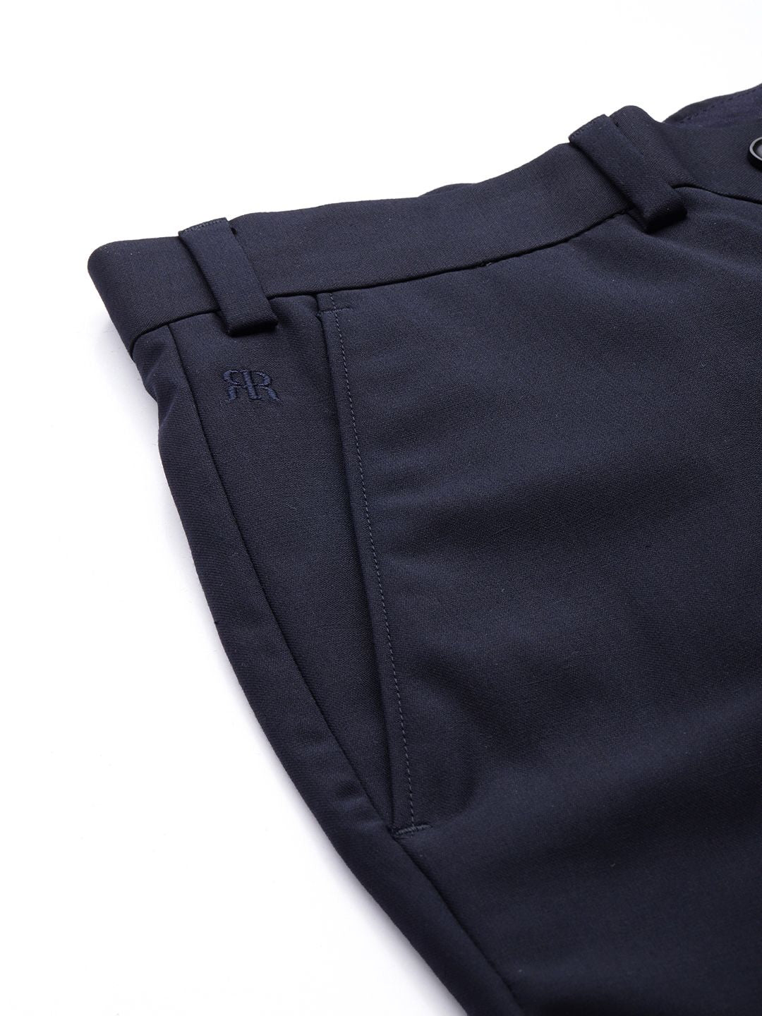 Raymond Men Solid Flat-Front Slim Fit Formal Trousers