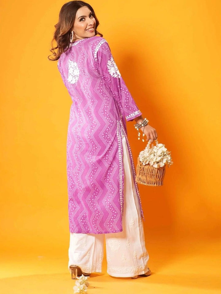 Rumah Wanita Chikankari Bersulam Chikankari Kemegahan & Kurta Karya Seni Megah