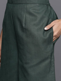 Libas Women Green Regular Pure Cotton Kurta with Palazzos & Dupatta