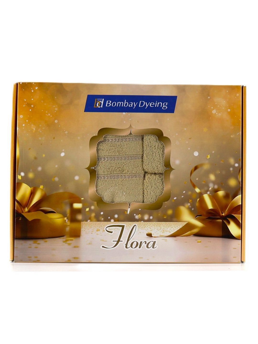 BOMBAY DYEING Beige 4 Piece Cotton 400 GSM Towel Set