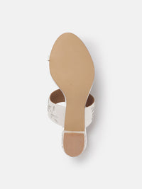 House of Pataudi Floral Embroidered Block Heels