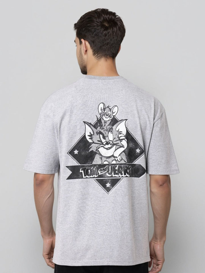 The Indian Garage Co Men Printed Raw Edge Boxy T-shirt