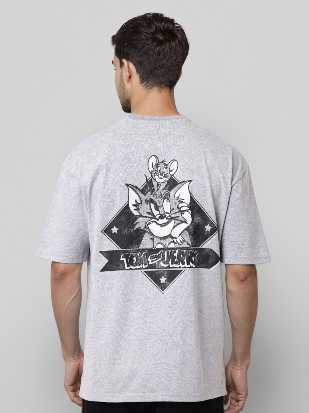 The Indian Garage Co Men Printed Raw Edge Boxy T-shirt