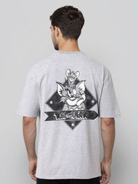 The Indian Garage Co Men Printed Raw Edge Boxy T-shirt