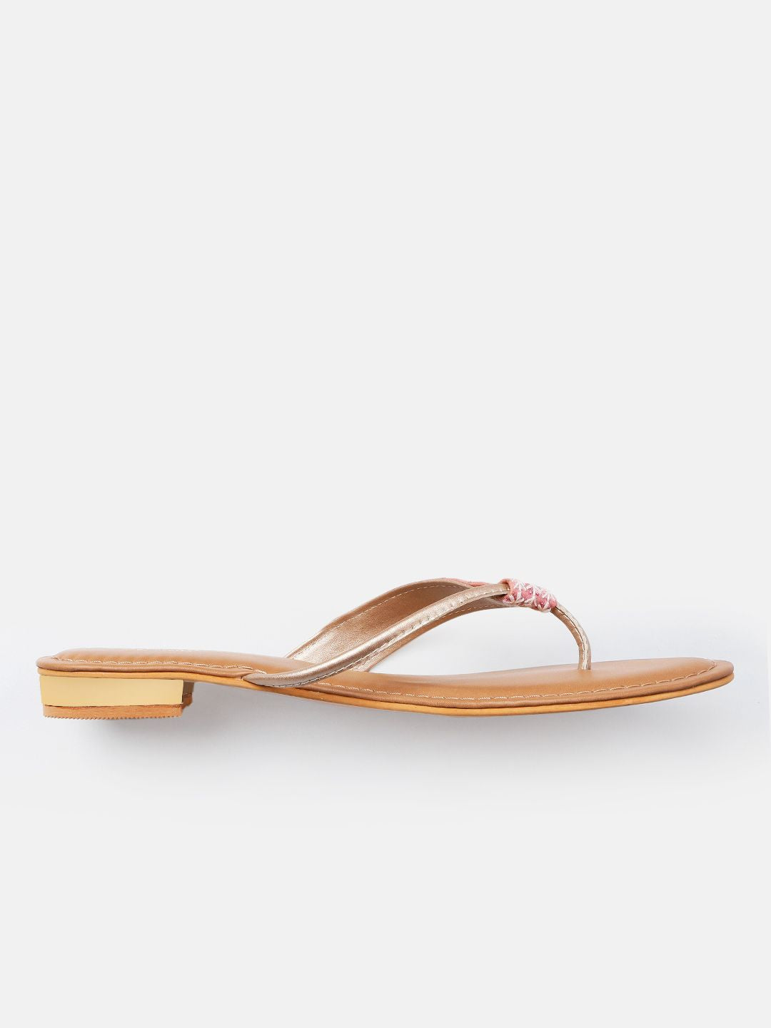 Anouk Women Floral Embroidered T-Strap Flats