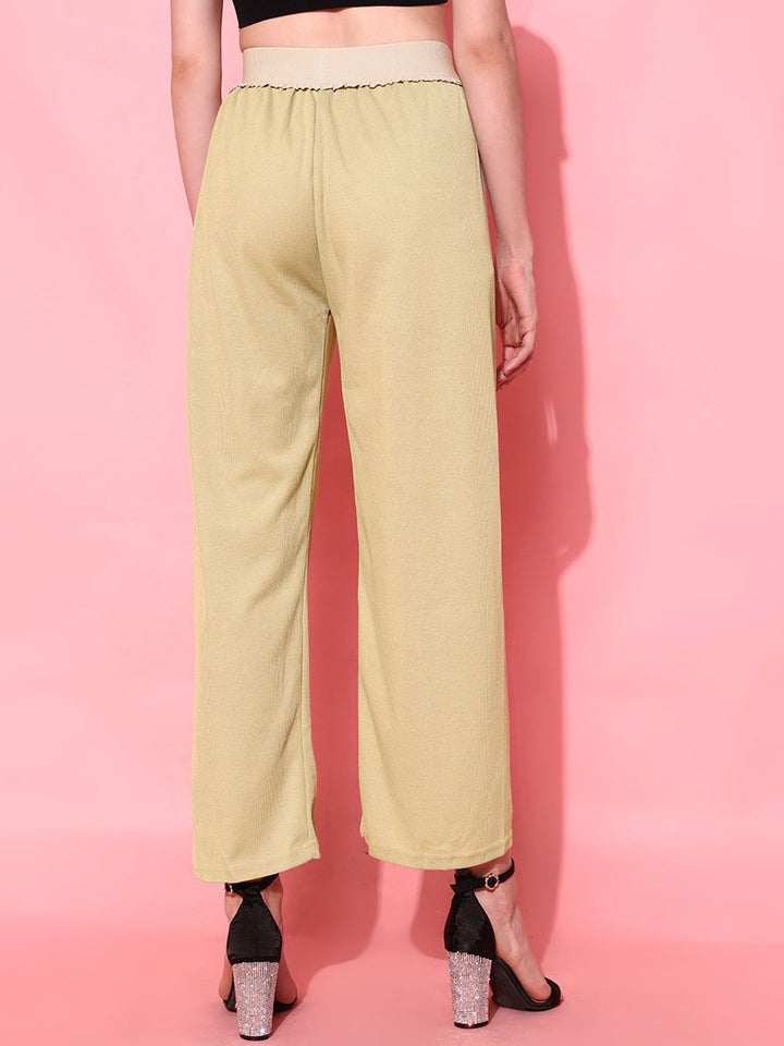 STREET 9 BASICS Women Beige Solid Trousers