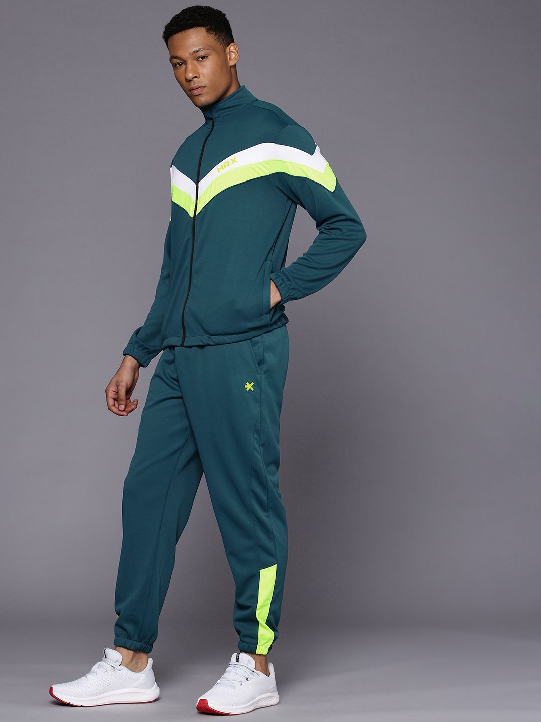 HRX by Hrithik Roshan Striped Rapid Dry Running Tracksuits