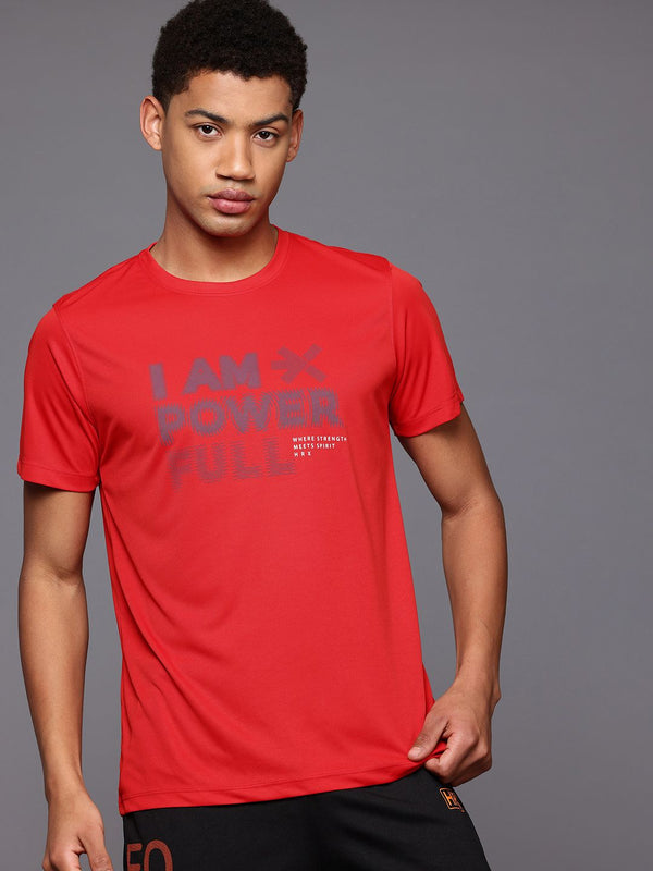 HRX by Hrithik Roshan Typography Printed Rapid-Dry Training T-shirt