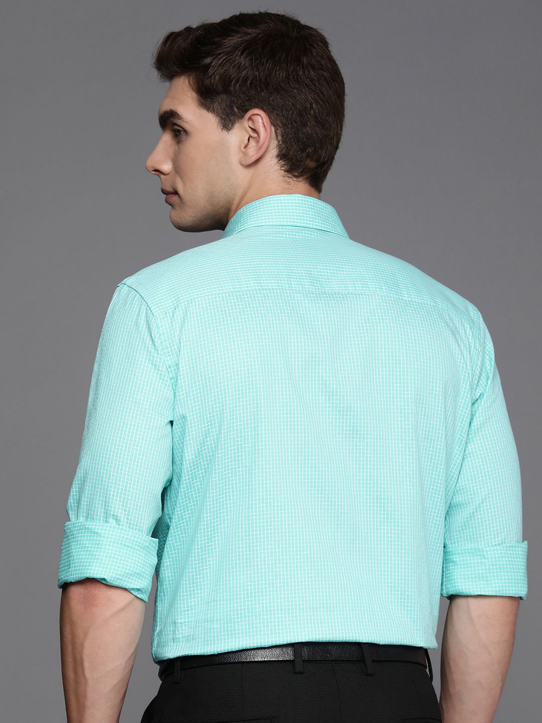 Raymond Pure Cotton Checked Formal Shirt