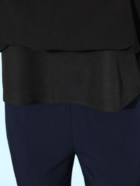 QUIERO Black Peter Pan A-Line Top