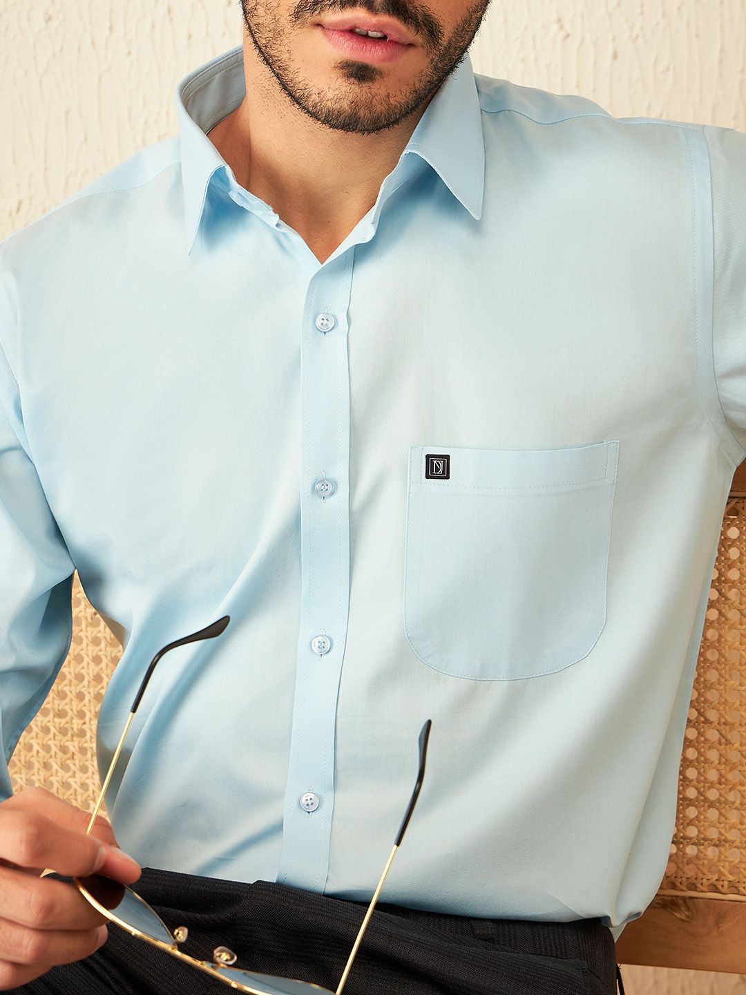 DENNISON Smart Spread Collar Cotton Formal Shirt