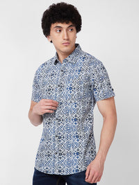SPYKAR Floral Printed Cotton Casual Shirt