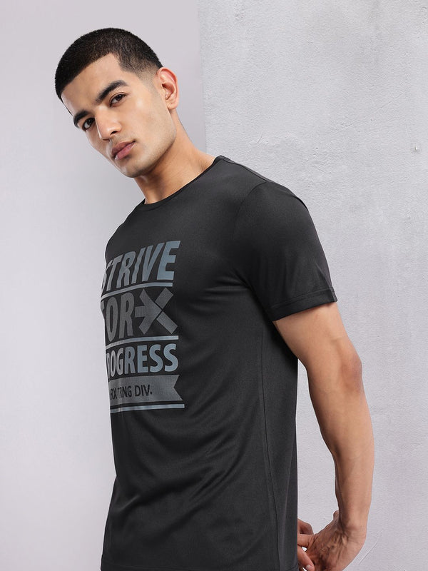 HRX by Hrithik Roshan Typography Printed Rapid-Dry Training T-shirt