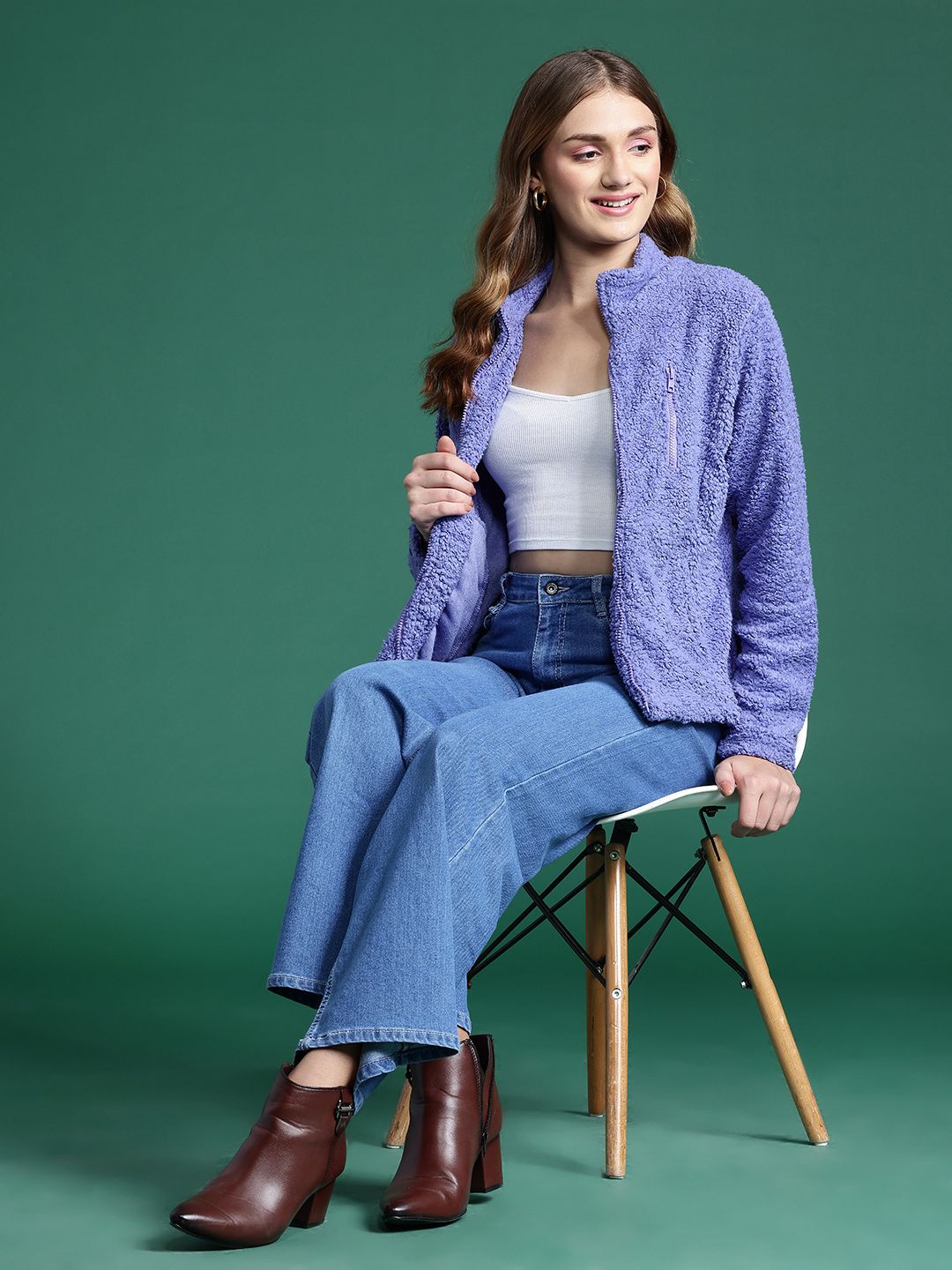 DressBerry Women Sherpa Sweatshirt