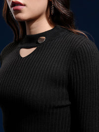 Tokyo Talkies Women Full Sleeve High Neck Sweater