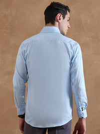 DENNISON Light Blue Cooper Collar Formal Shirt