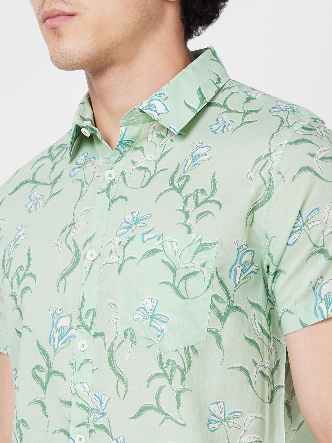 SPYKAR Floral Printed Cotton Shirt