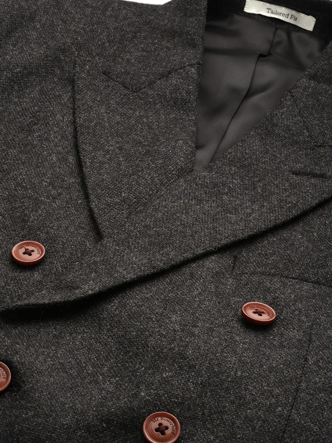 Mr Bowerbird Peaked Lapel Double Breasted Tailored Fit Casual Blazer