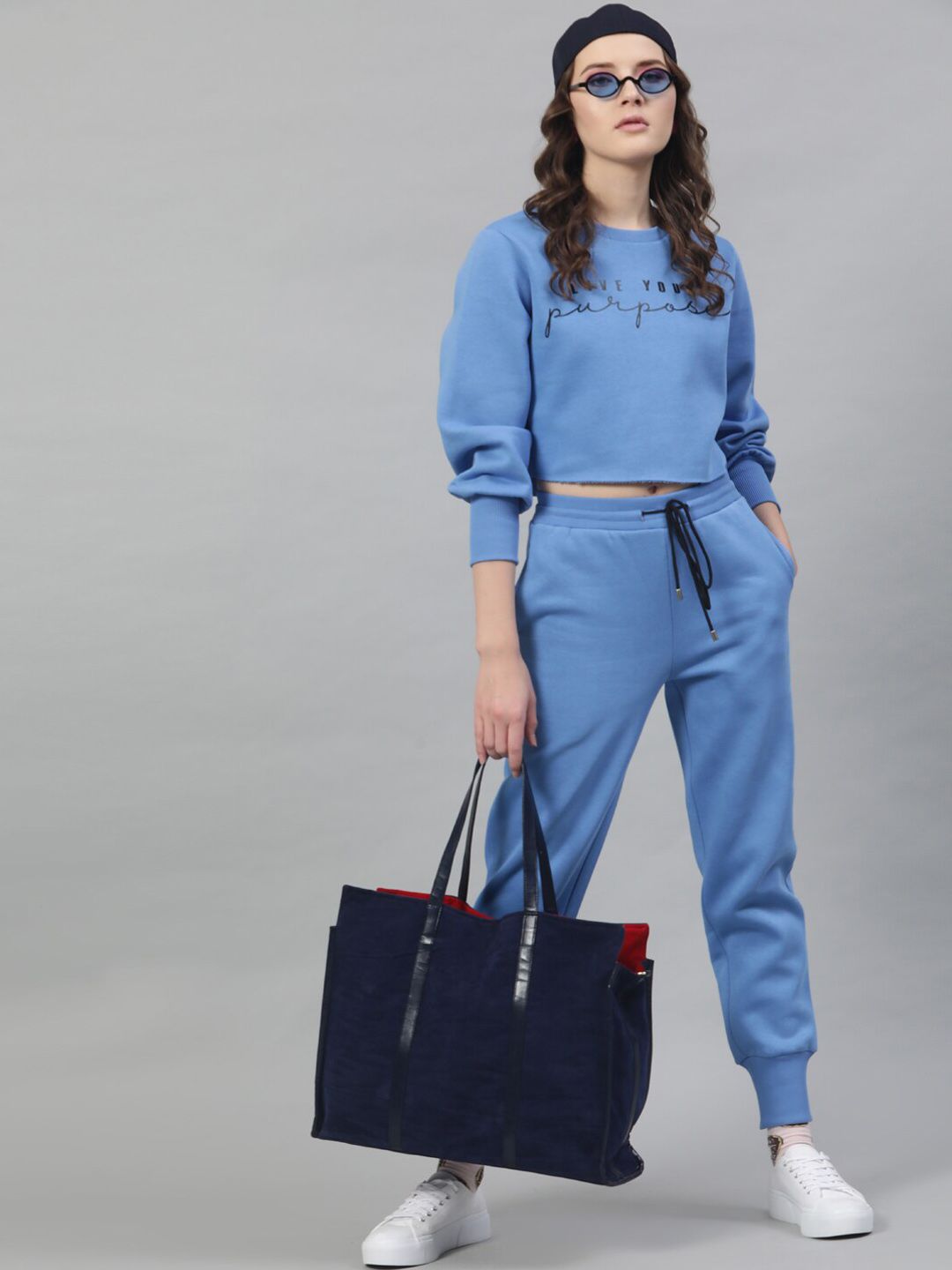 STREET 9 Women Blue Printed Sweatshirt