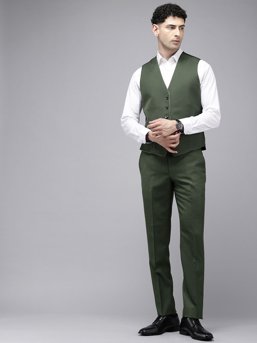 Park Avenue Slim Fit Single Breasted 3-Peice Formal Suit