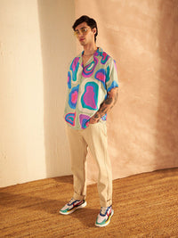 DENNISON Men Smart Block Printed Casual Shirt