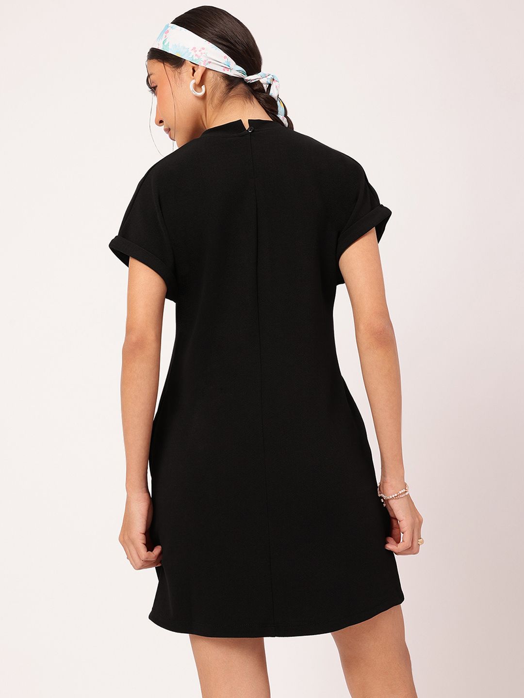 DressBerry Confident Comfy Extended Sleeves Mini Dress