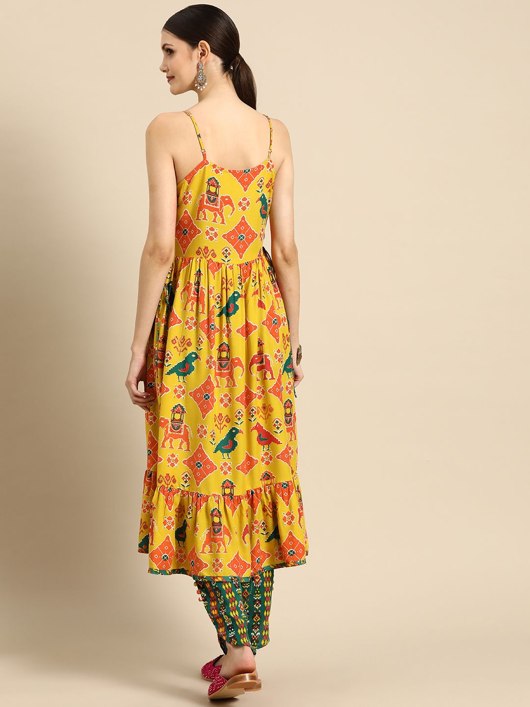 Anouk Women Ethnic Motifs Printed Pure Cotton Kurta with Trouser