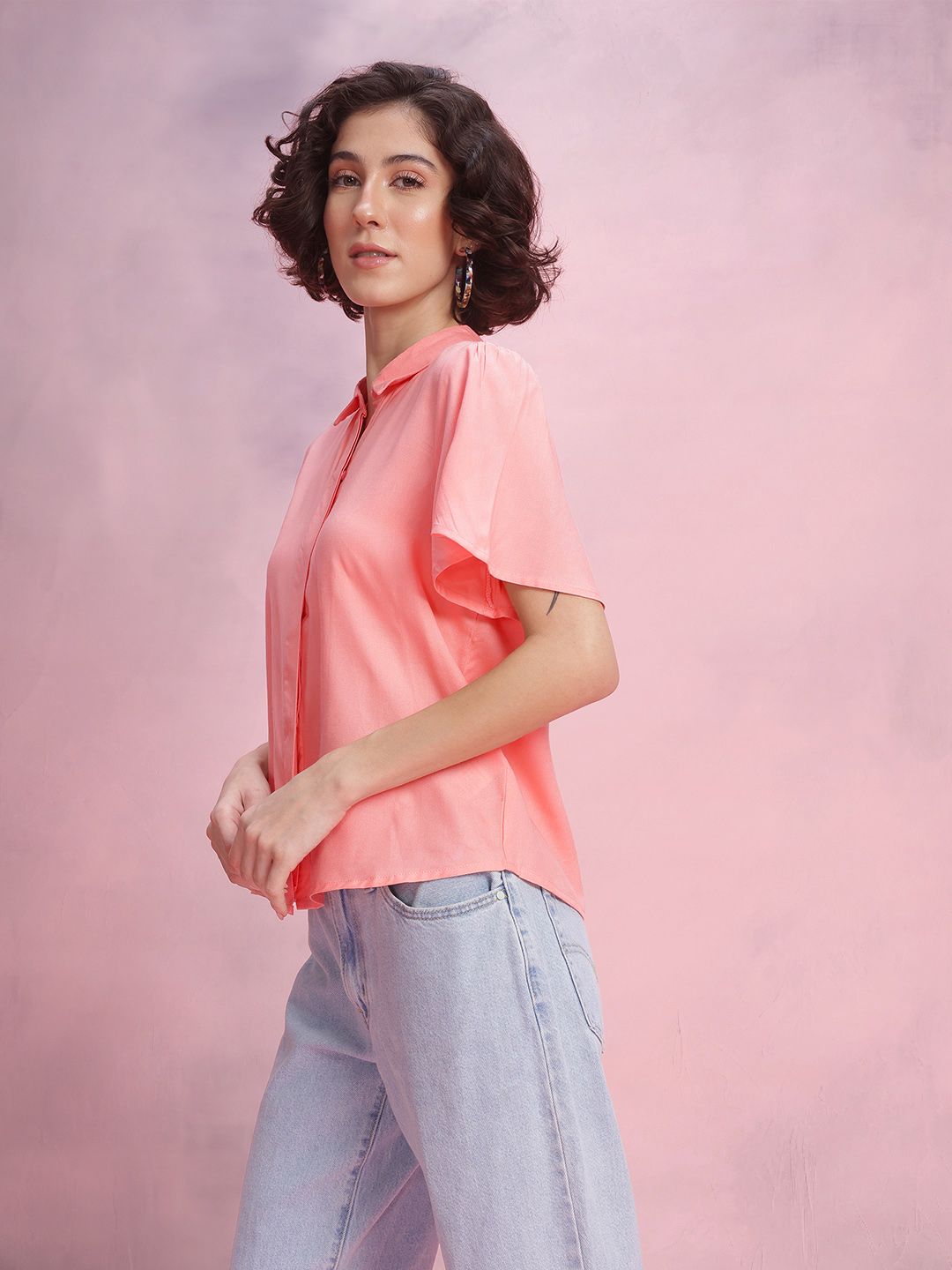 DressBerry Flared Sleeves Casual Shirt