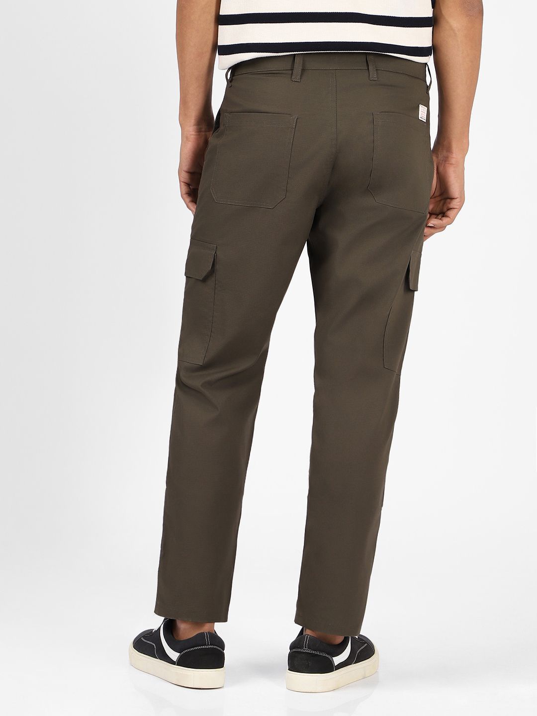 Urbano Fashion Men Mid-Rise Pure Cotton Cargo Trousers