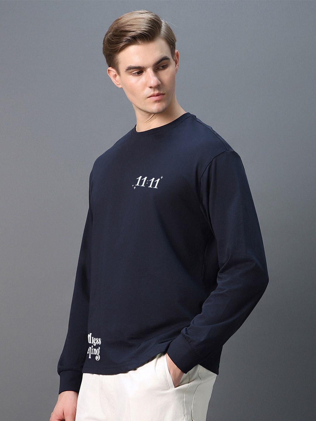 Bewakoof Men Graphic Printed Round Neck Pure Cotton Oversized T-shirt