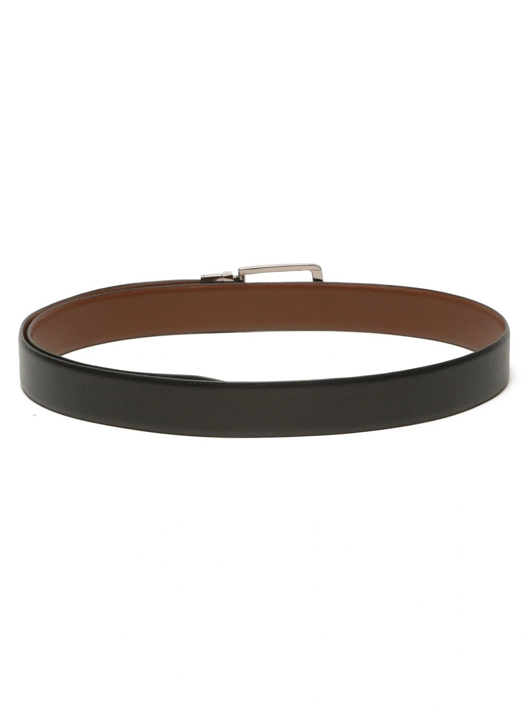 Teakwood Leathers Men Textured Leather Reversible Belt