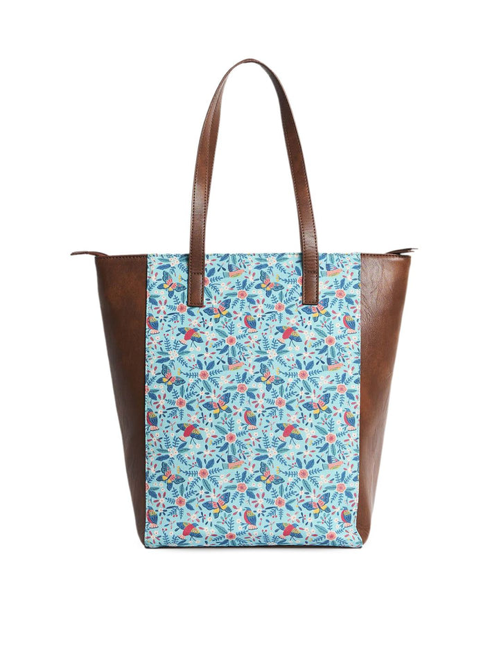 TEAL BY CHUMBAK Women Floral Printed Tote Bag