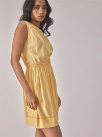 The Label Life Round Neck Cut-Outs Cotton Fit & Flare Dress