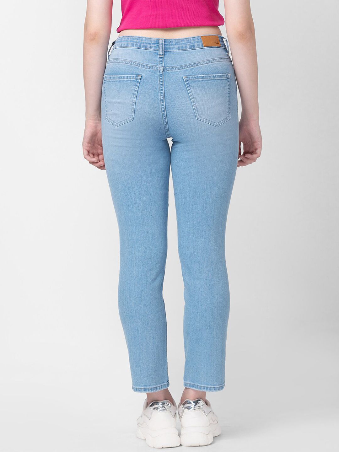 SPYKAR Women Blue Straight Fit Light Fade Jeans