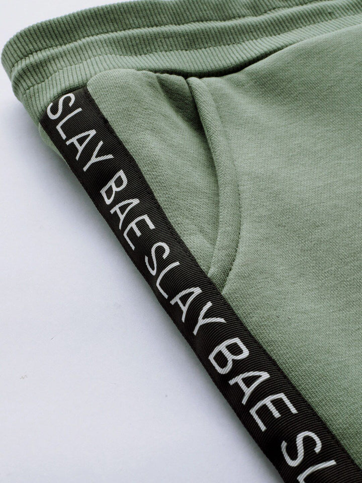 STREET 9 Women Green Regular Fit Solid Joggers