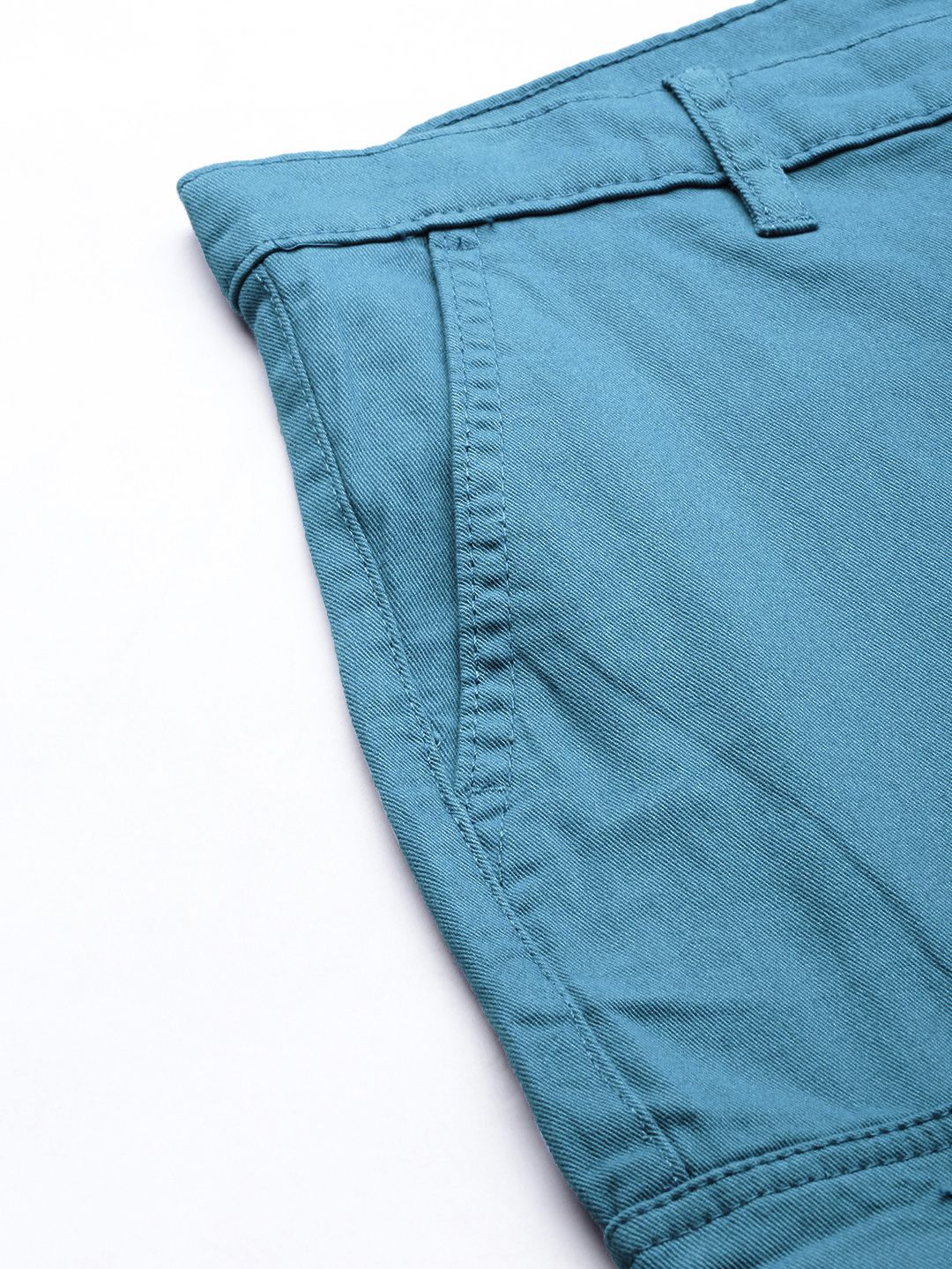The Indian Garage Co Men Blue Slim Fit Cargos Trousers