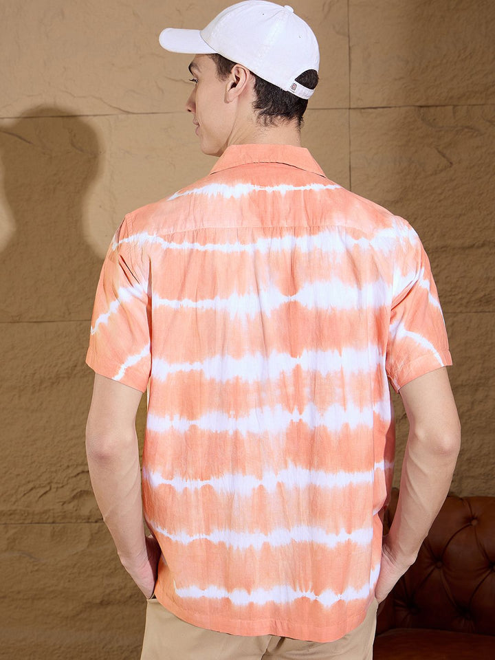DENNISON Men's Tie & Dye Oversized Cotton Casual Shirt