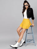 STREET 9 Women Black Solid Cropped Denim Jacket
