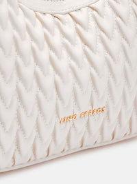 Lino Perros Structured Shoulder Bag with Quilted Detail