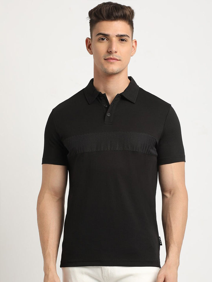 THE BEAR HOUSE Polo Collar Short Sleeves Slim Fit T-shirt