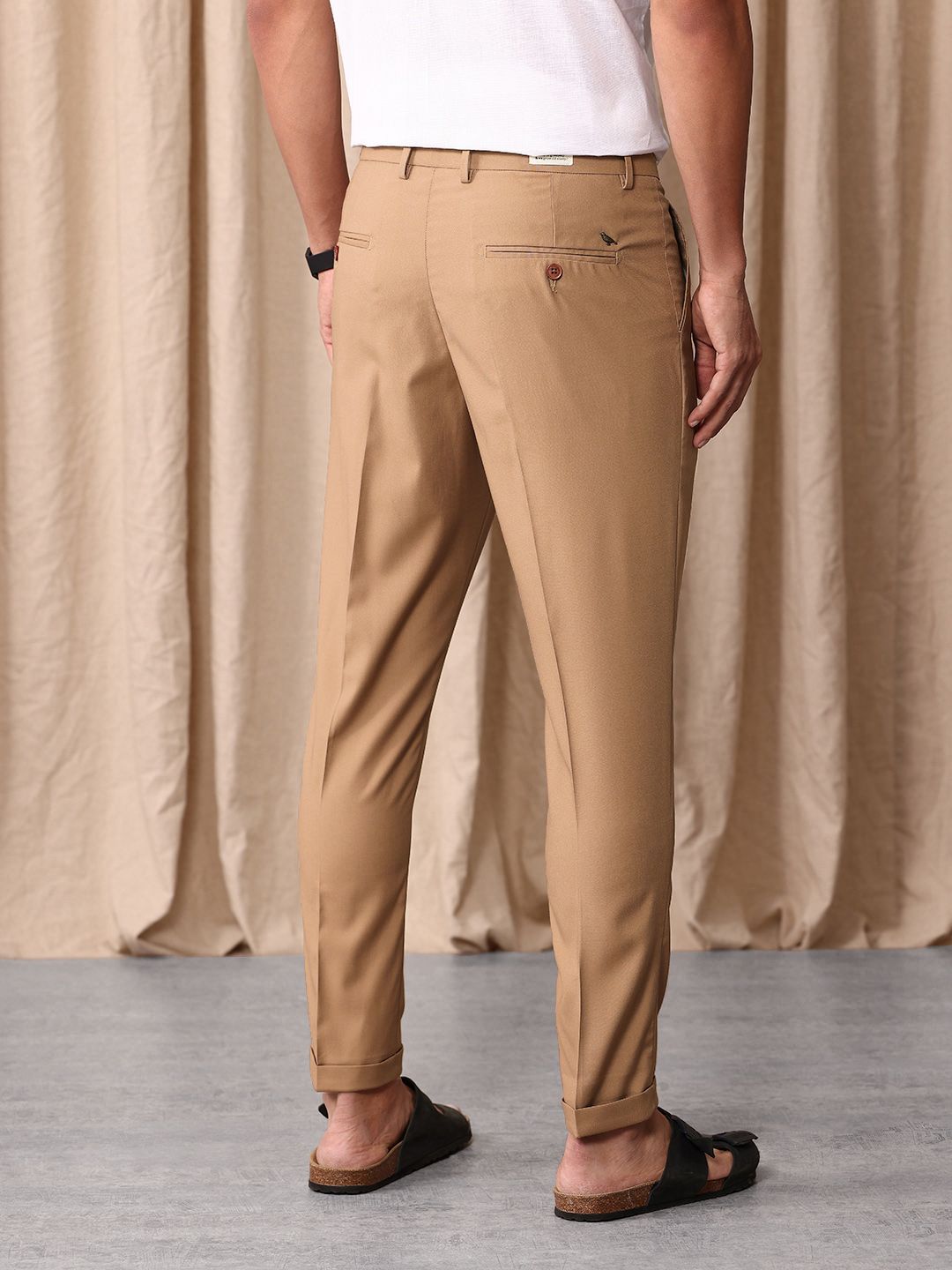 Mr Bowerbird Men Tailored Fit Vintage Pleated Trousers