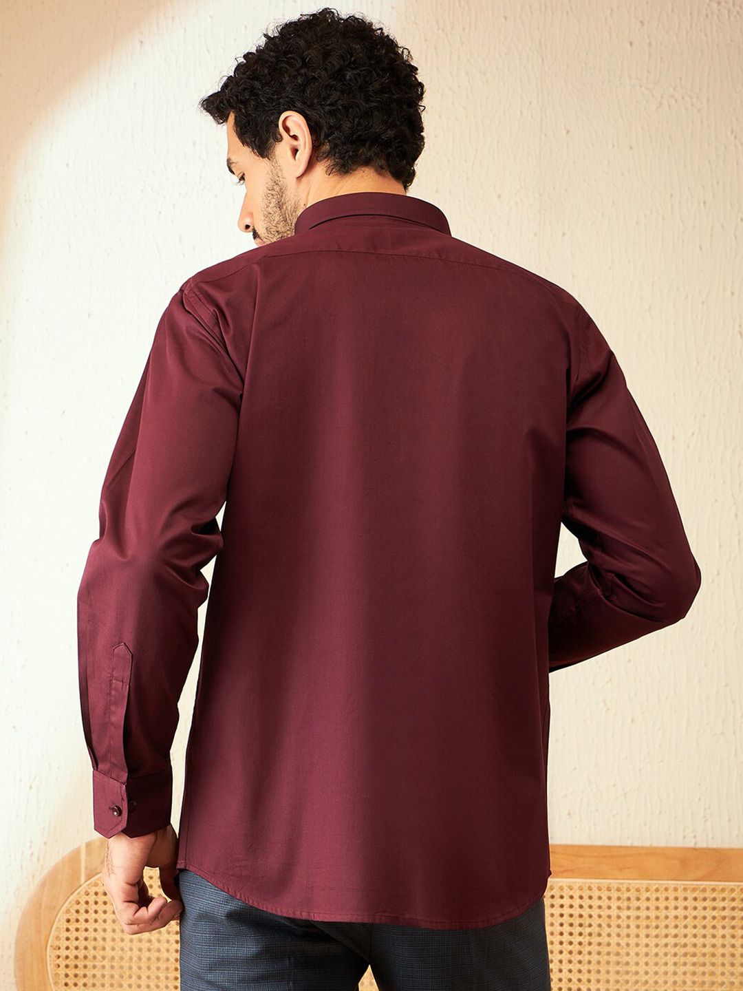 DENNISON Smart Spread Collar Cotton Formal Shirt