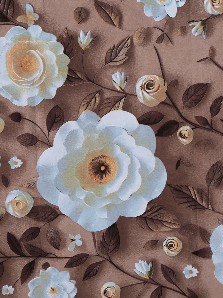 Klotthe Floral Printed Dilengkapi 300TC Single Cadar 7D Dengan Sarung Bantal-2.25 m x 1.5 m