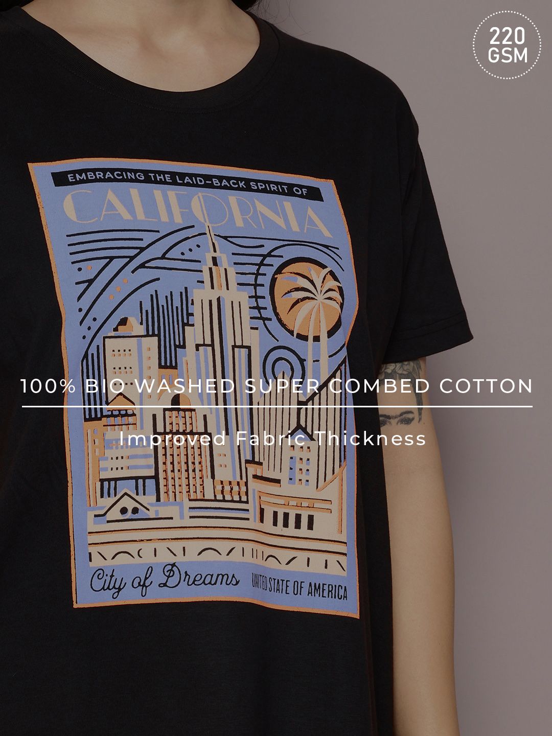 DILLINGER Printed Pure Cotton Boxy T-shirt